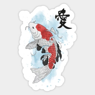 Japanese Koi fish Sticker